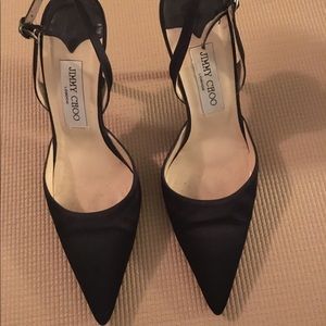 JImmy Choo satin sling backs